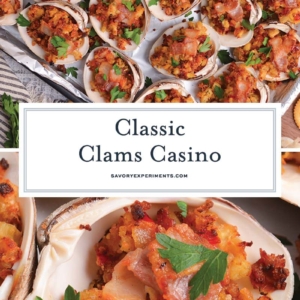 collage of clams casino