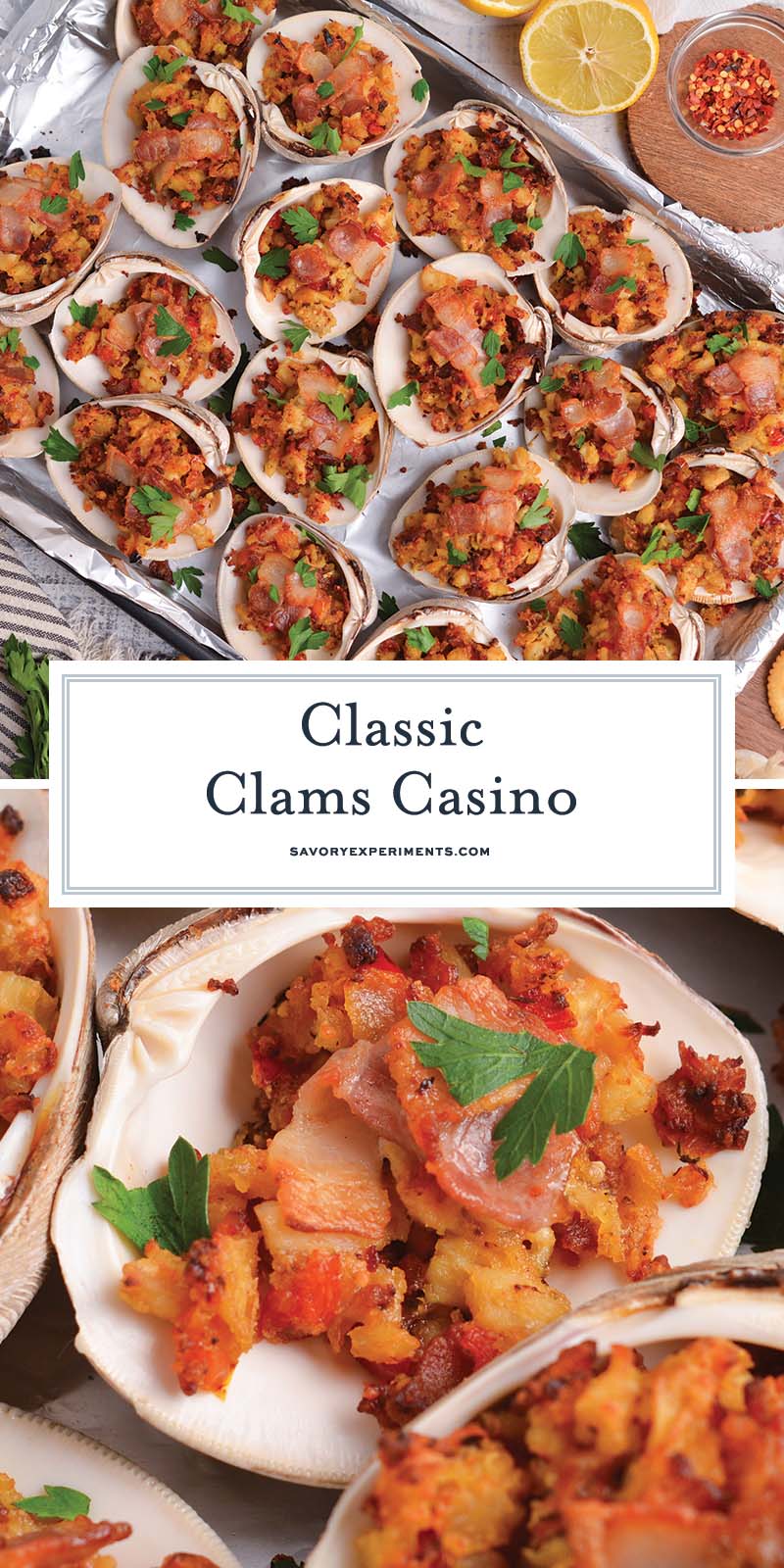 collage of clams casino