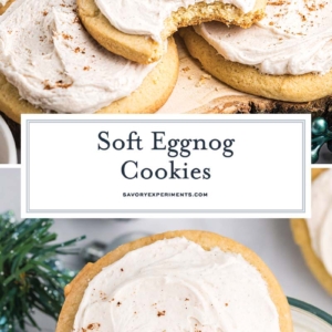 collage of eggnog cookies