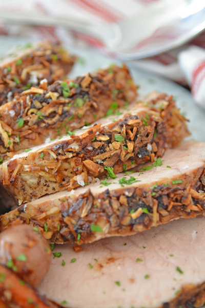 slice onion pork tenderloin