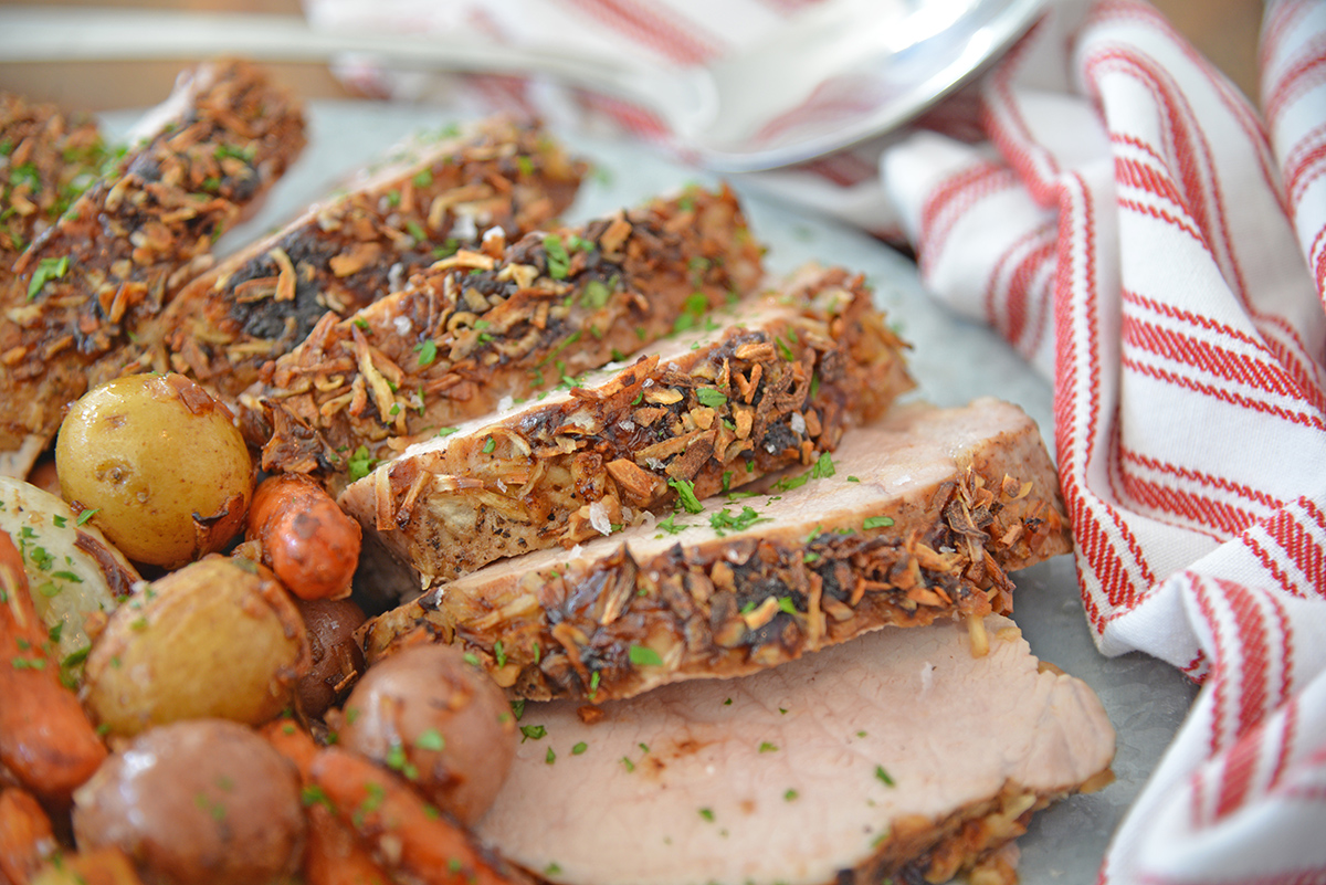 slice onion pork tenderloin