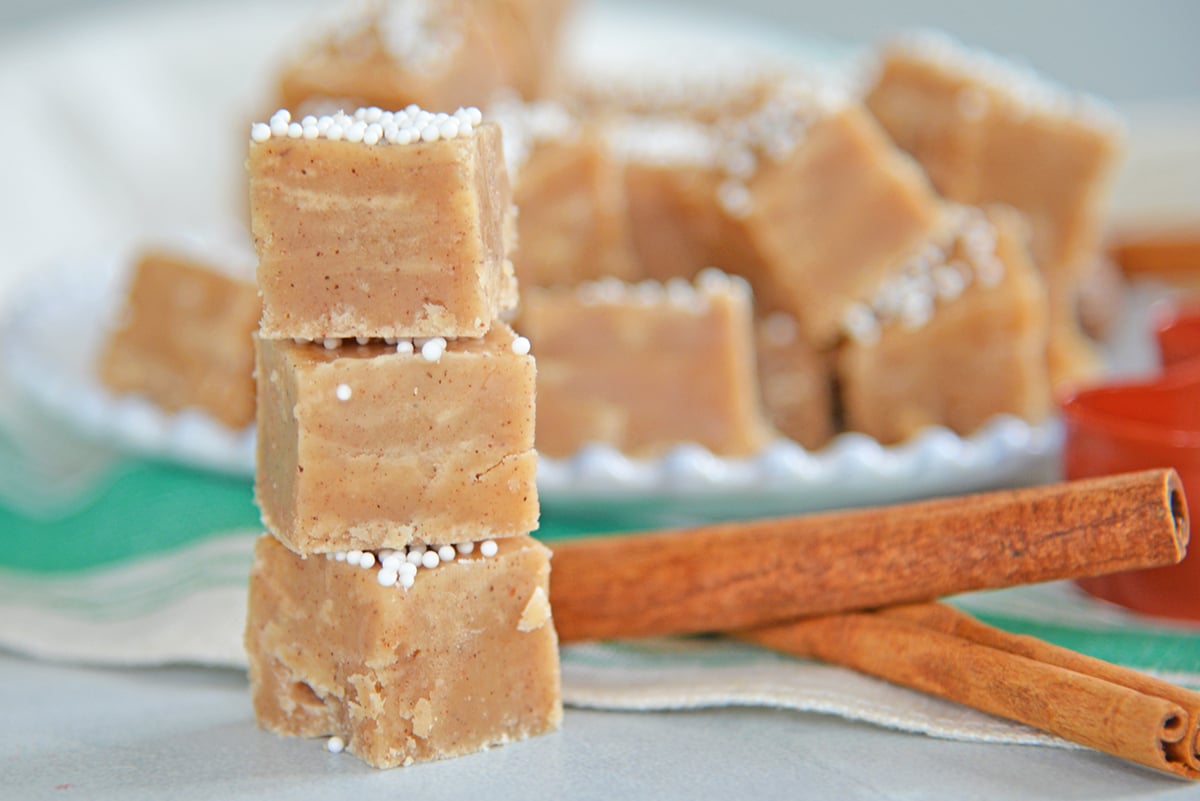 Stack of 3 gingerbread fudge squares