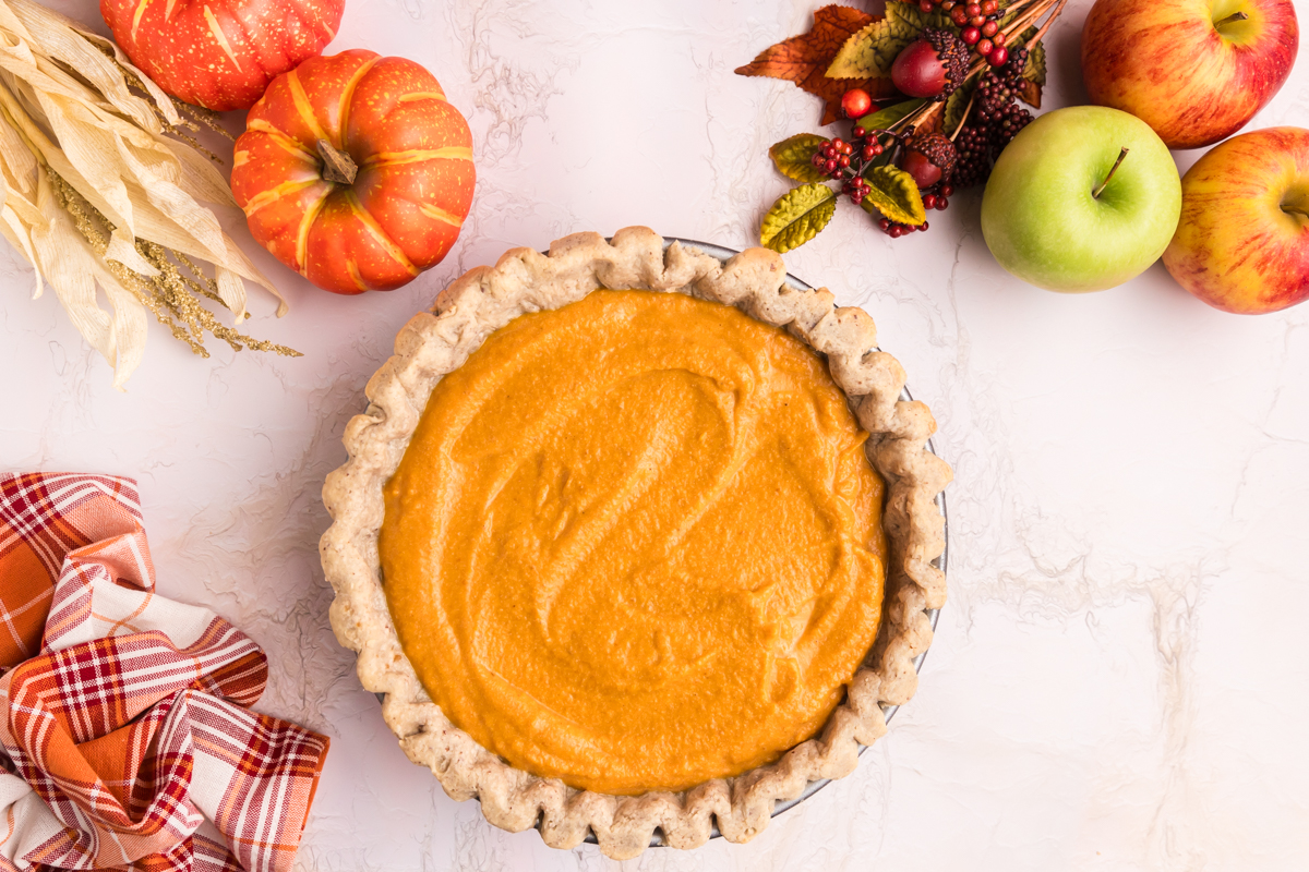 pumpkin filling in pie