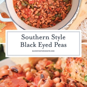 collage of southern black eyed peas