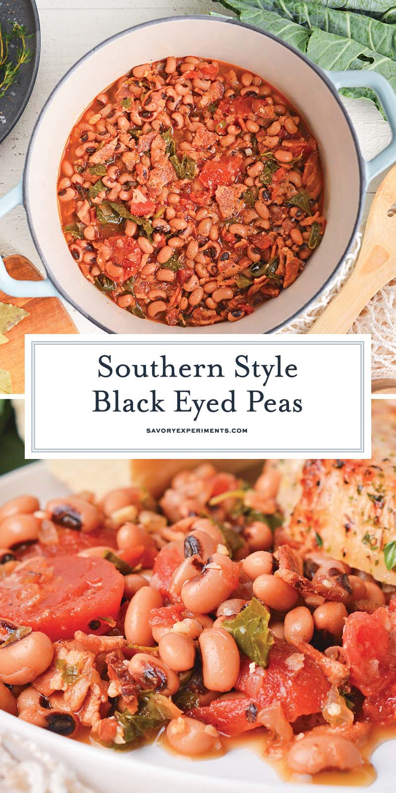 collage of southern black eyed peas