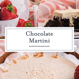 collage of chocolate martinis