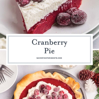 collage of cranberry pie