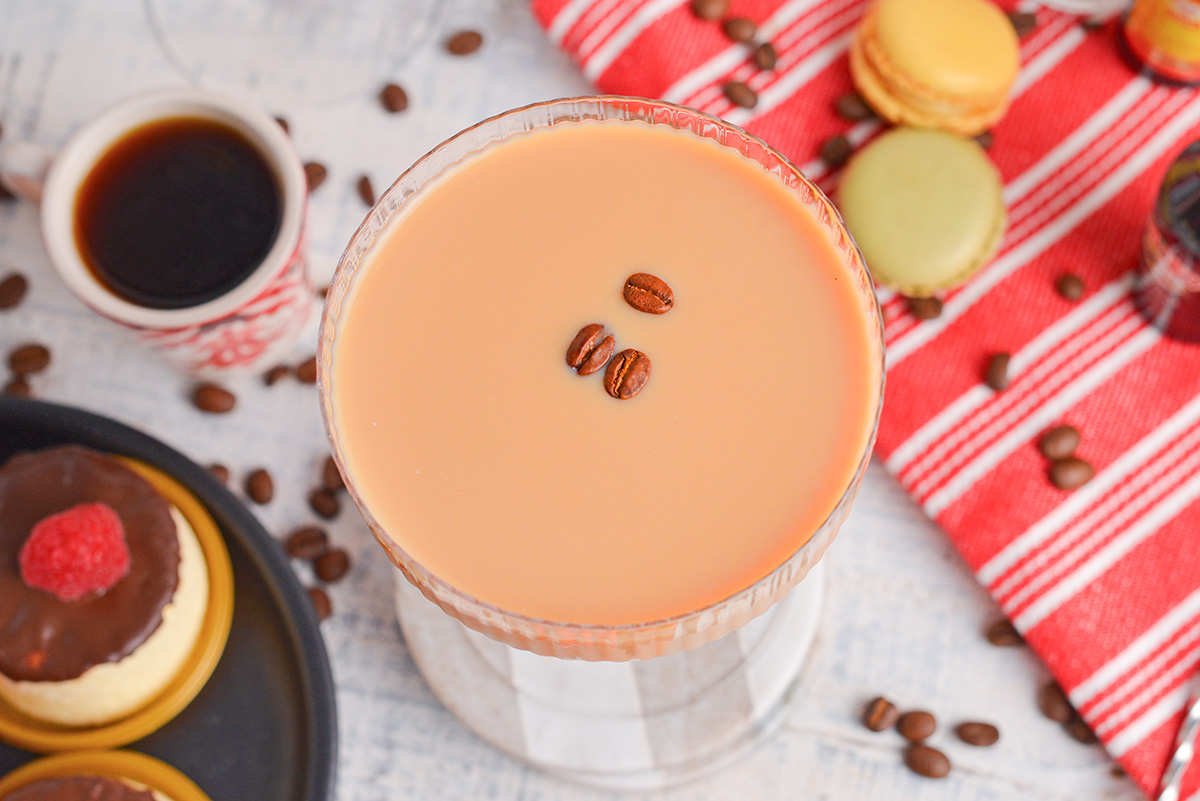 overhead shot of espresso martini