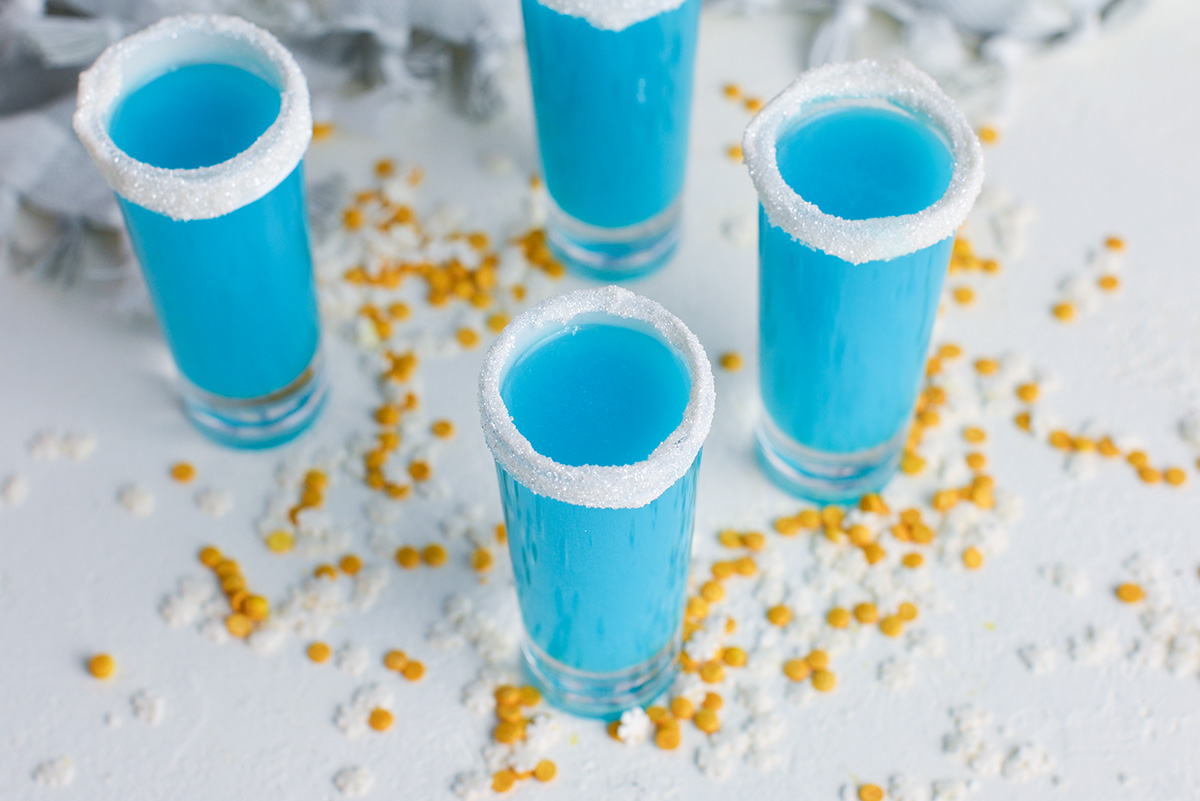 angled shot of jack frost shots