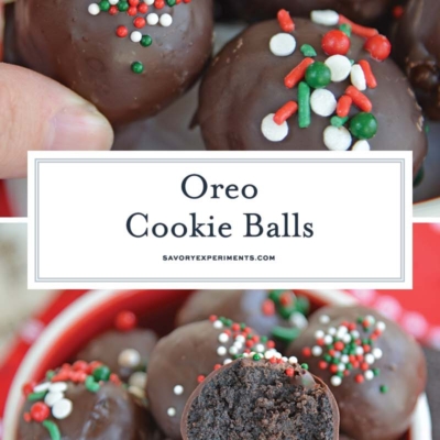 collage of oreo cookies balls