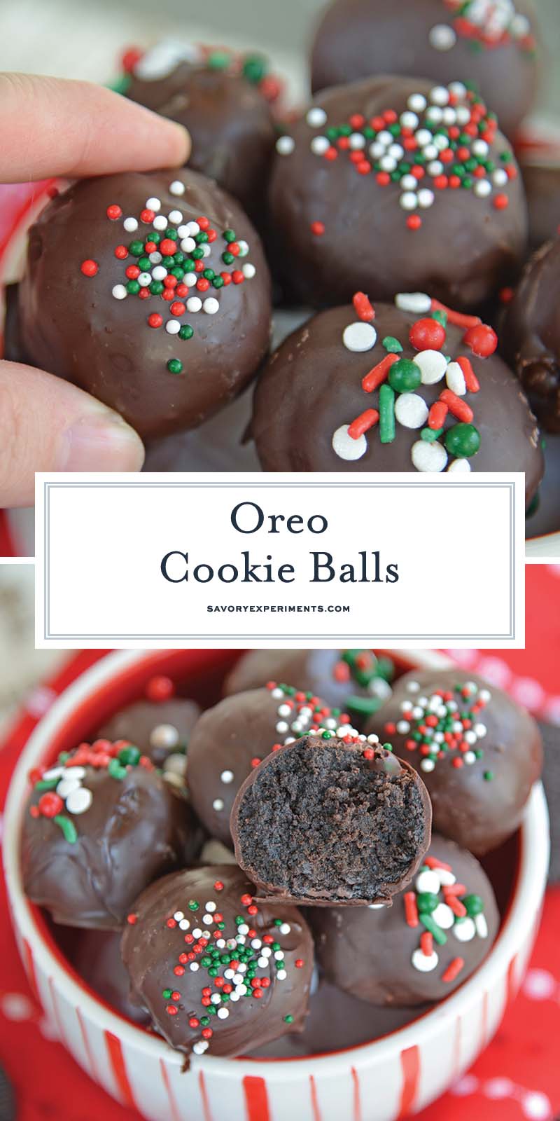 collage of oreo cookies balls