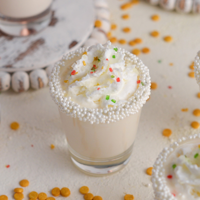 close up angled shot of sugar cookie shots