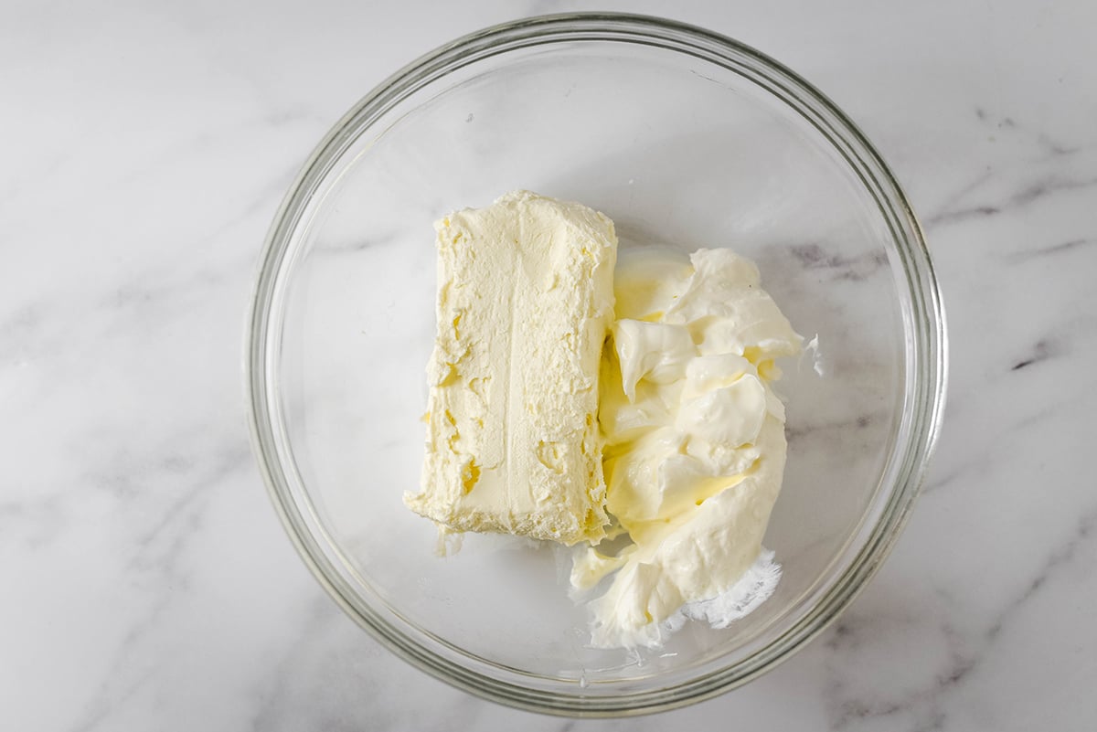 cream cheese in bowl