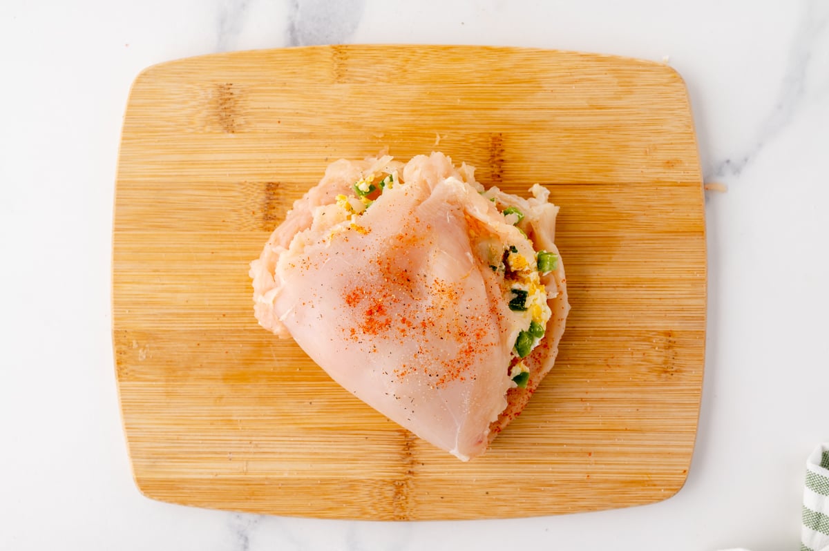 raw chicken breast stuffed with filling