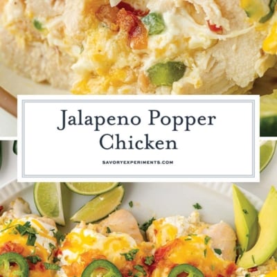 collage of jalapeno popper chicken