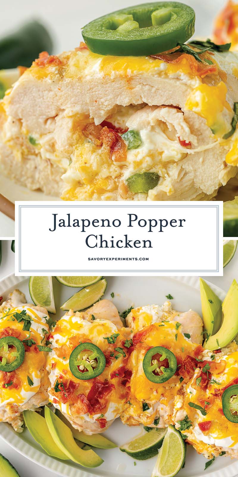 collage of jalapeno popper chicken