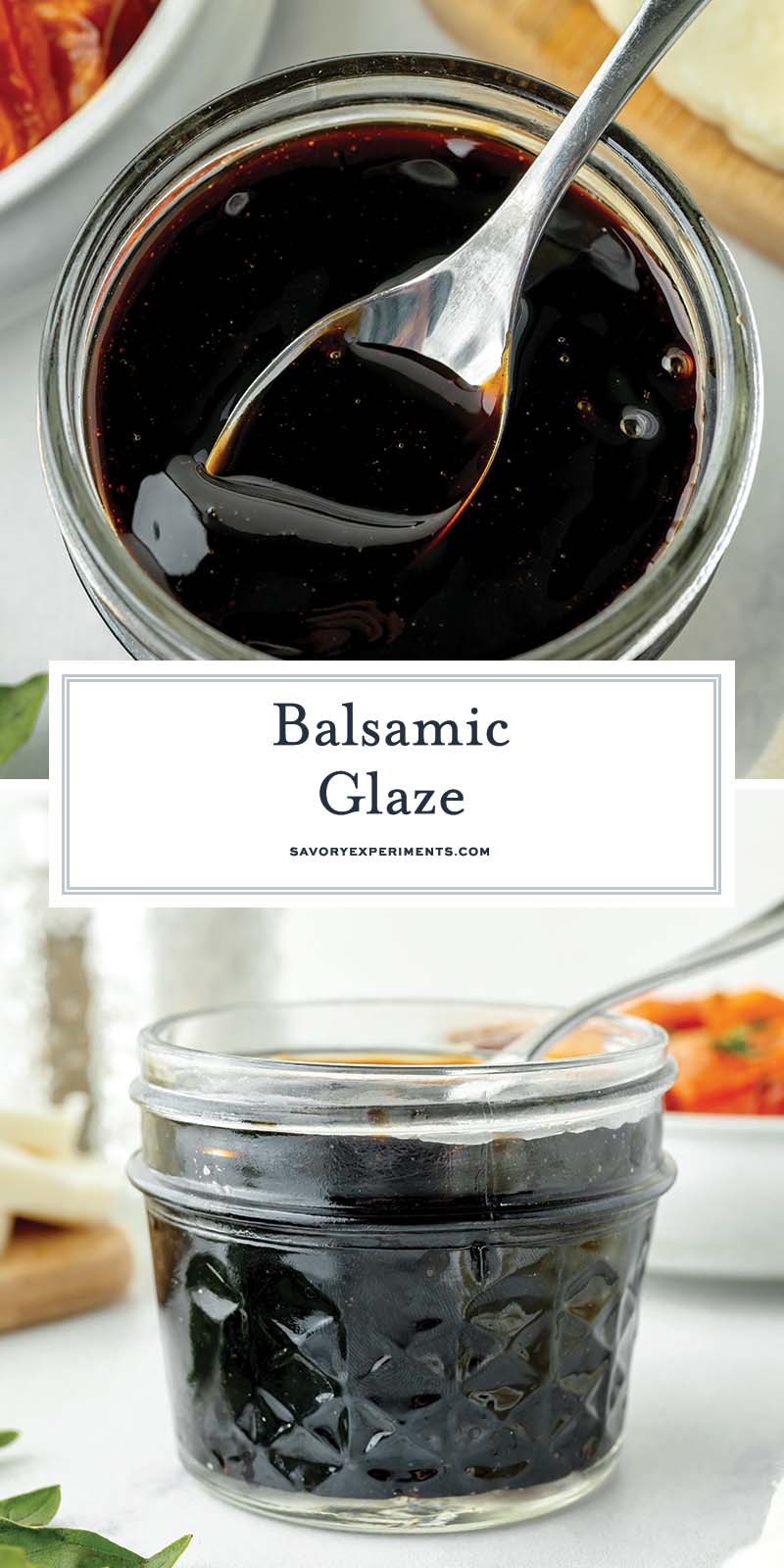 collage of balsamic glaze