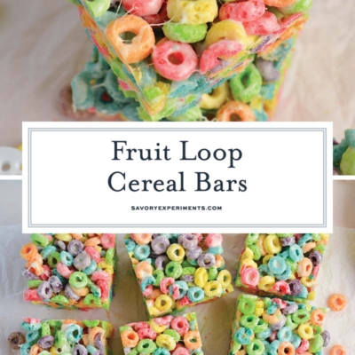 collage of fruit loop bars