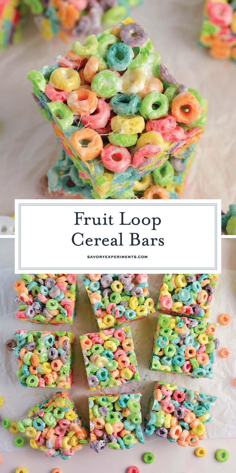 collage of fruit loop bars