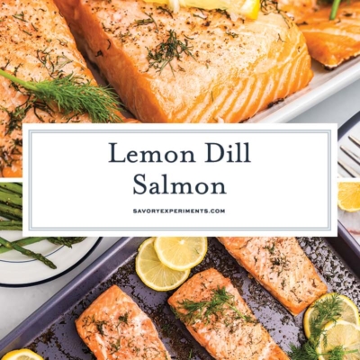 collage of lemon dill salmon