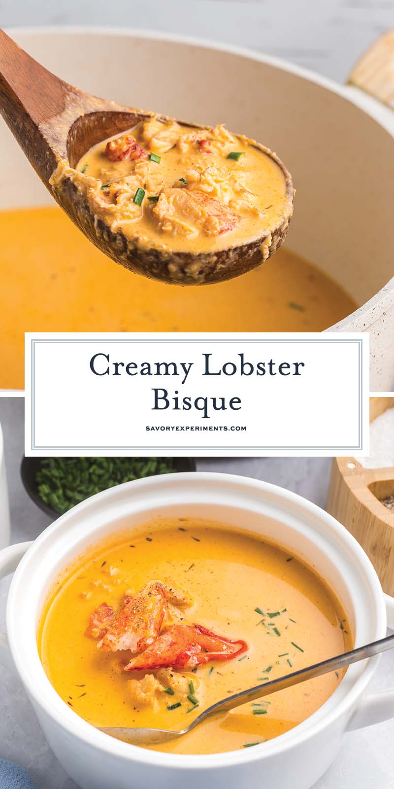 collage of lobster bisque