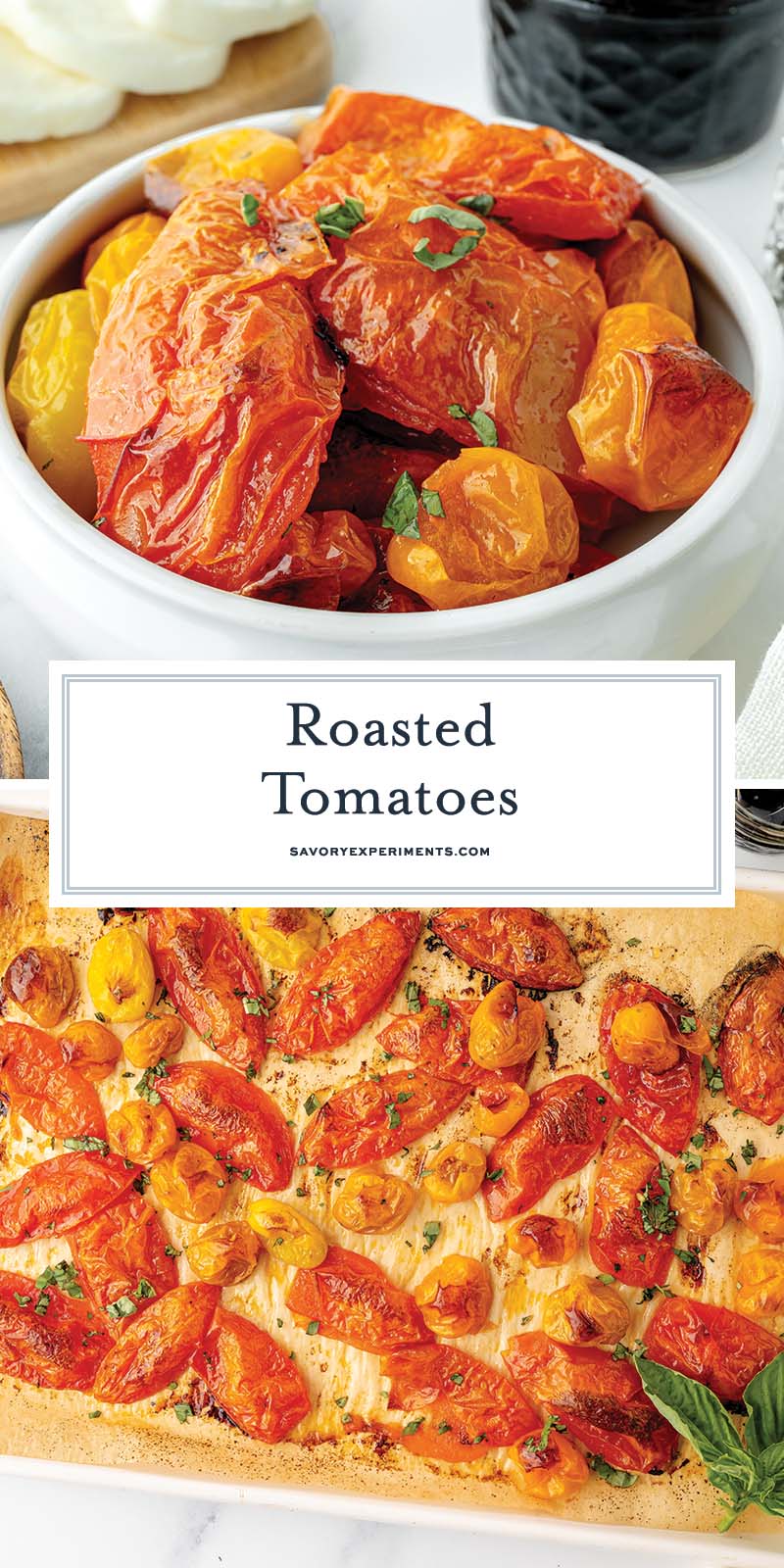 collage of roasted tomatoes