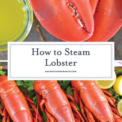 collage of how to steam lobster