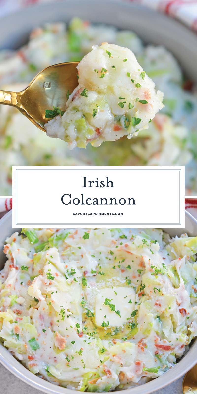 collage of irish colcannon