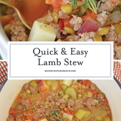 collage of lamb stew