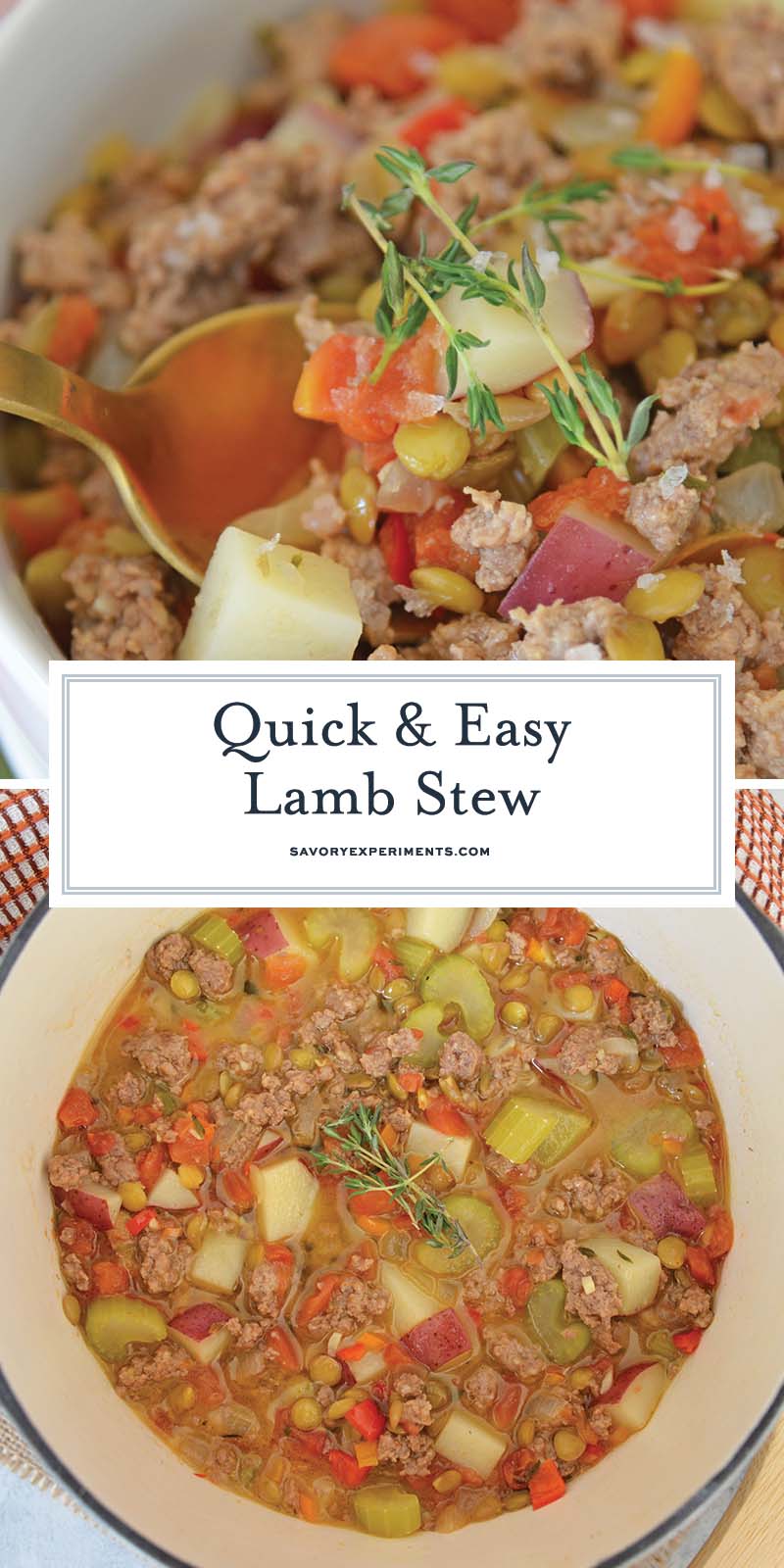 collage of lamb stew