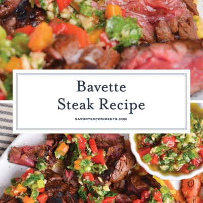 collage of bavette steak