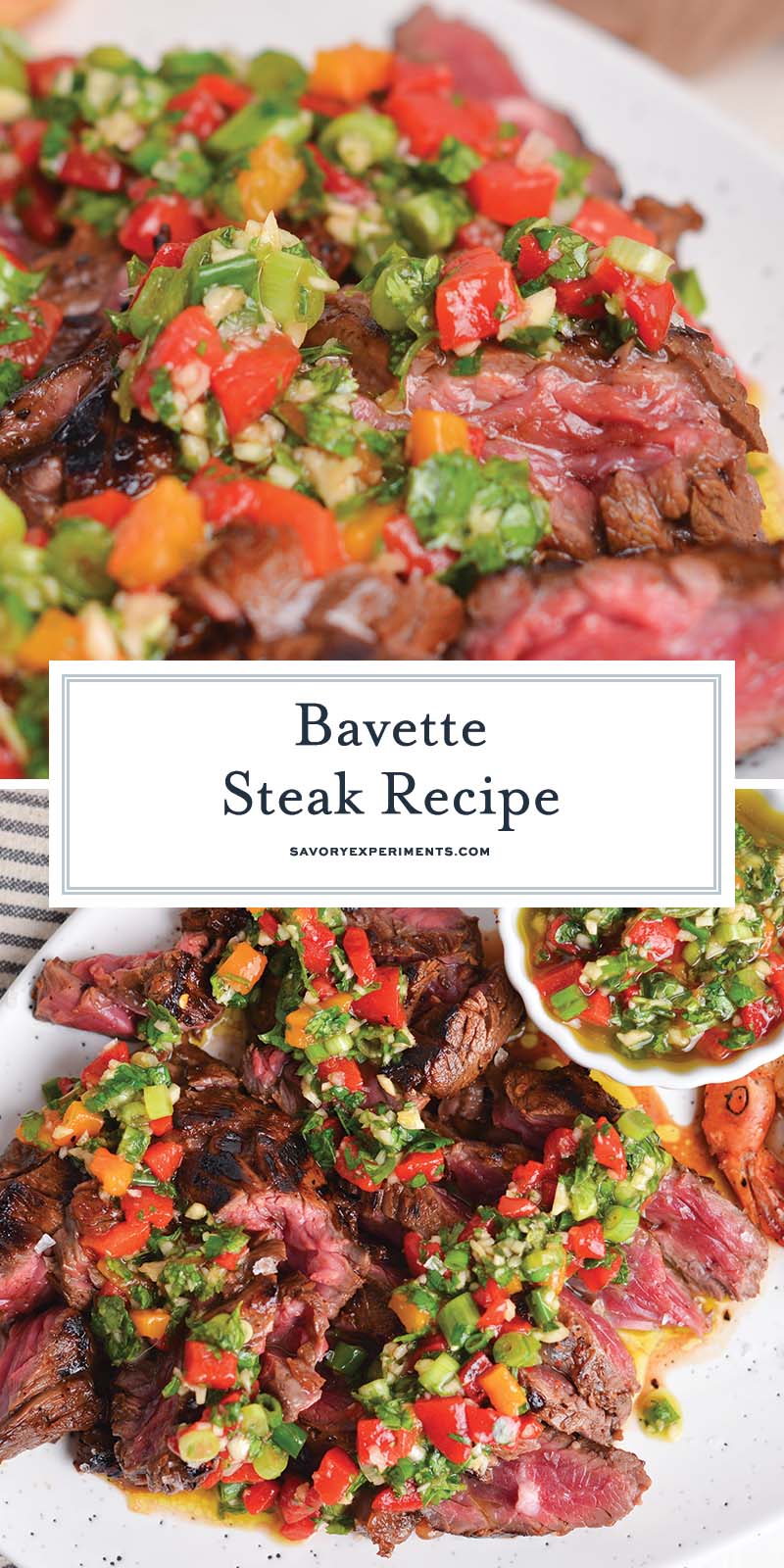 collage of bavette steak