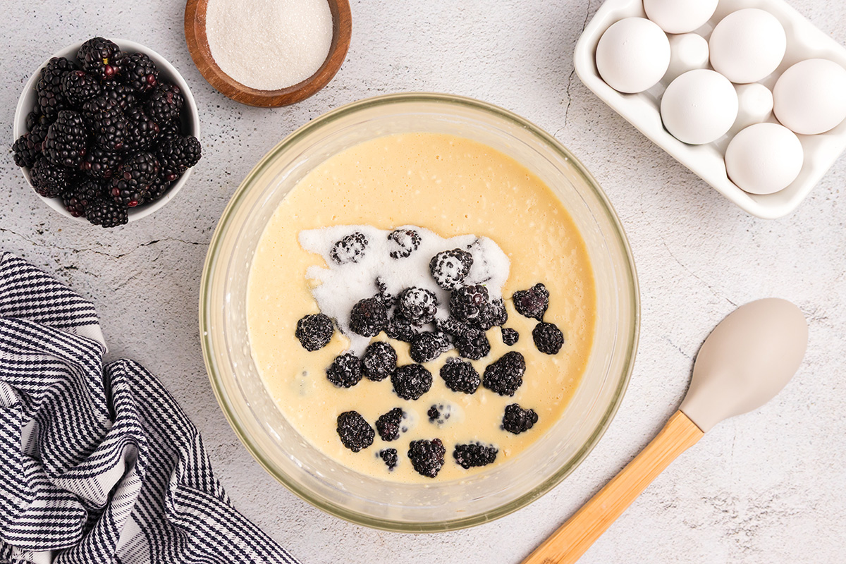 blackberries added to popover batter