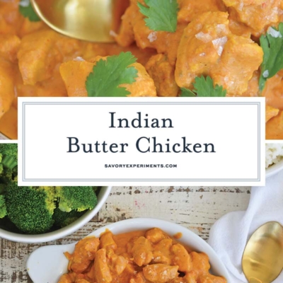 collage of indian butter chicken