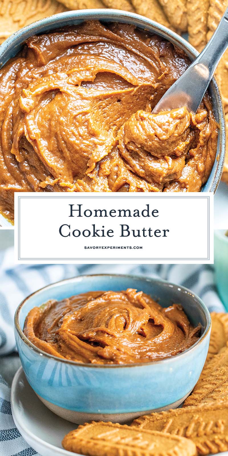 collage of cookie butter for pinterest